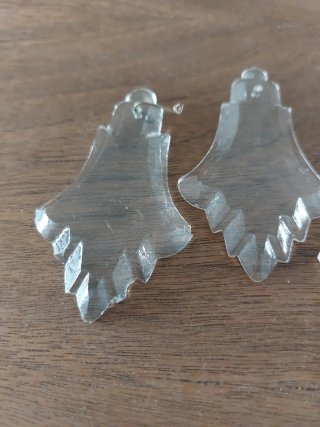 3 lacrime di cristallo sfaccettato per lampada