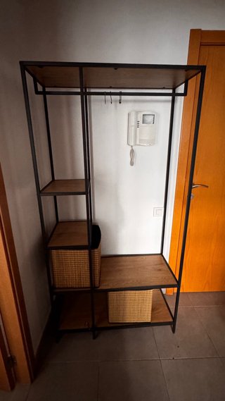 Mueble recibidor TRAPPEDAL roble/negro