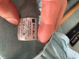 Camisa Verano Silbon Verde Azulado Talla XS