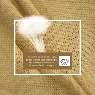 Toldo Vela Sombra 3x3m Beige