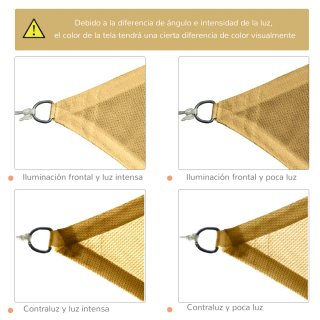 Toldo Vela Sombra 3x3m Beige