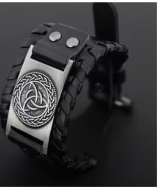Pulsera Cuero Trenzado Celta