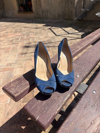 Zapatos de tacón azul