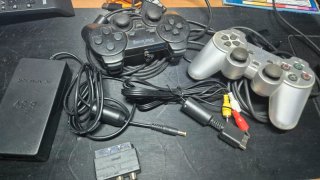 PS2 Slim Argento Funzionante + Accessori