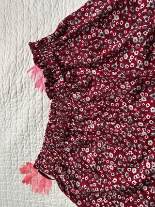Pantalones cortos florales rojos