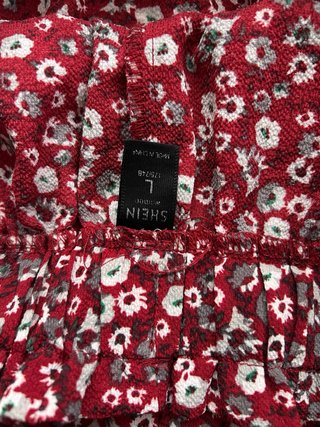 Pantalones cortos florales rojos