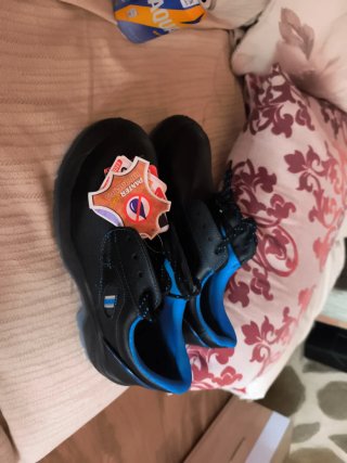 Zapatos Panter Negros y Azules