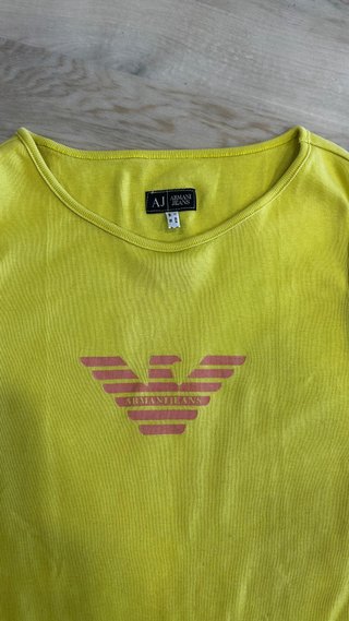Camiseta tiras Armani Jeans amarilla