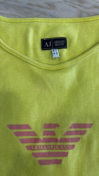 Camiseta tiras Armani Jeans amarilla