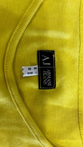 Camiseta tiras Armani Jeans amarilla