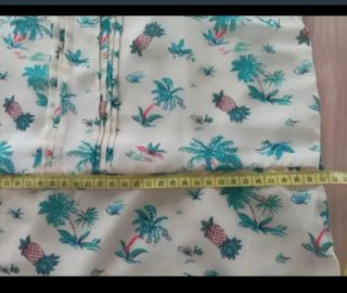 Vestido estampado palmeras y piñas