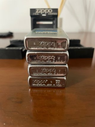 Colección 4 Zippos USA