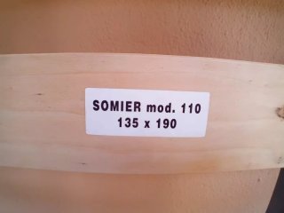 Somier metálico con lamas de madera