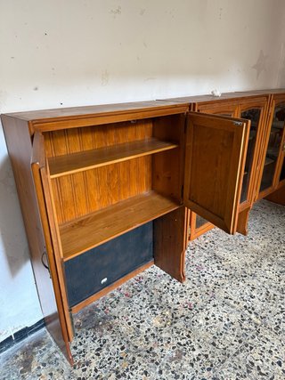 Aparador vintage madera y cristal