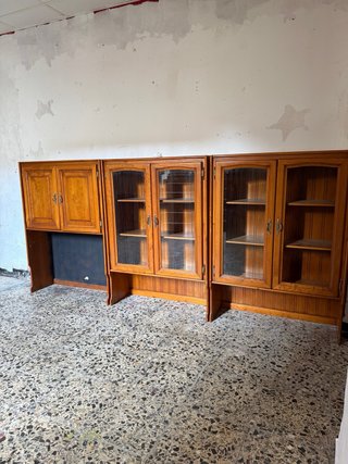 Aparador vintage madera y cristal