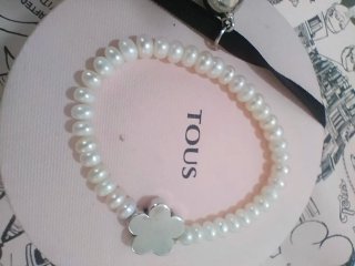 Pulsera Perlas Tous Flor Plata