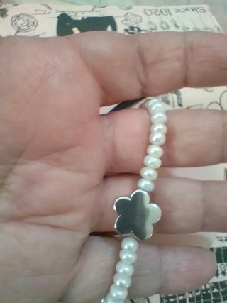 Pulsera Perlas Tous Flor Plata