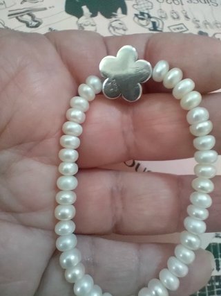 Pulsera Perlas Tous Flor Plata