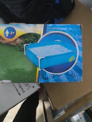 Piscina infantil hinchable azul