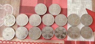Monedas de 100 pesetas(1980)