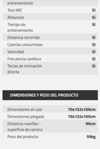 Cinta de Correr Plegable MC 500
