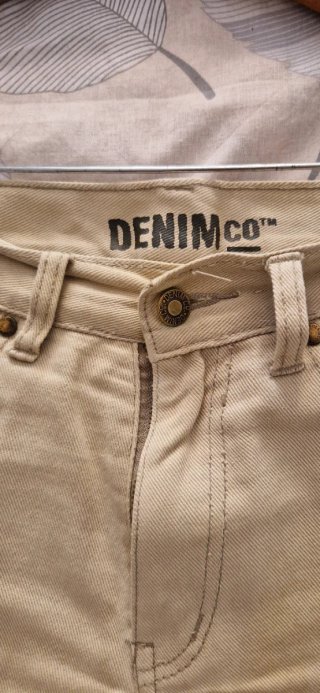 Pantalón vaquero beige hombre