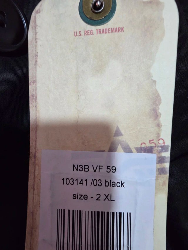 Chaqueta Alpha Industries Negra Talla XXL