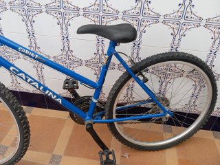 Bicicleta de montaña azul para adulto