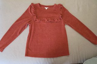 Blusa Springfield teja manga larga volantes