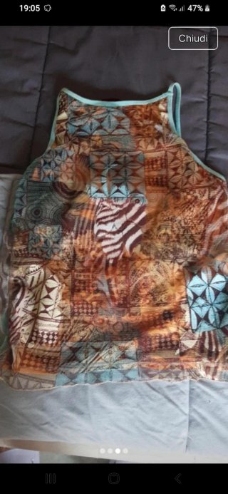 Top donna multicolor/teal taglia M