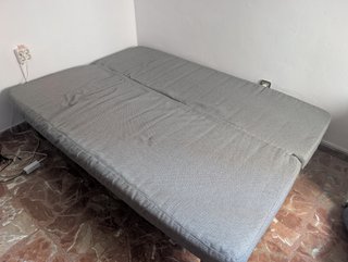 Sofá Cama Ikea Gris Tela