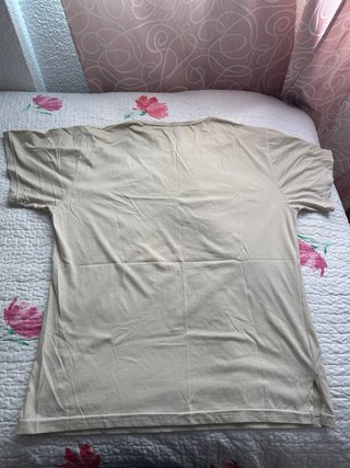 Camiseta básica hombre beige