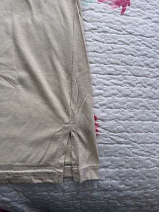Camiseta básica hombre beige