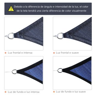 Toldo Vela Rectangular 4x6m Anti-UV