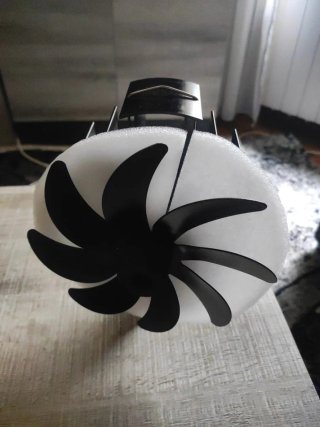 Ventilador Chimenea Portátil Negro/Blanco