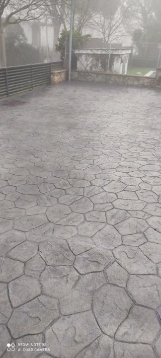 Pavimento de hormigón estampado