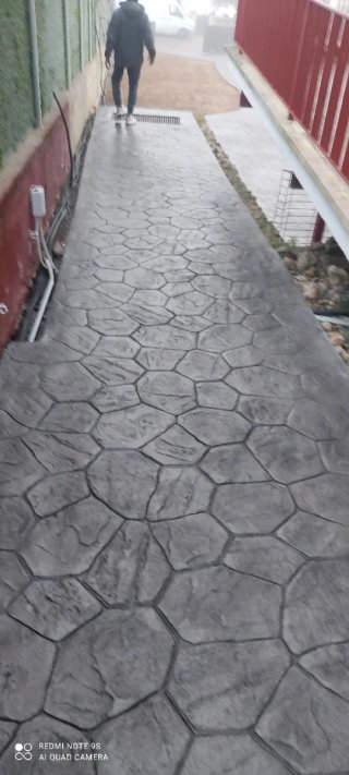 Pavimento de hormigón estampado