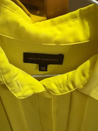 Camisa Adolfo Dominguez Amarilla Talla 36