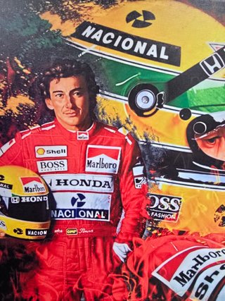 Quadro Ayrton Senna 40x60 Cm