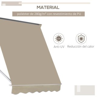 Toldo Retráctil Exterior Aluminio Beige