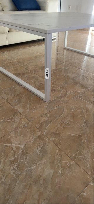 Mesa de centro Silestone marmoleado