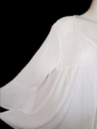 TOP-CHAQUETA BLANCO T-L