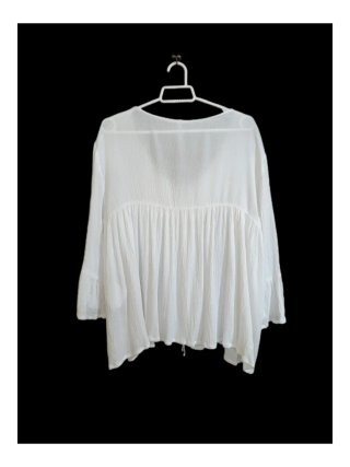 TOP-CHAQUETA BLANCO T-L