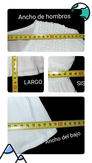 TOP-CHAQUETA BLANCO T-L