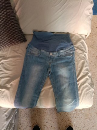 Pantalón premamá azul