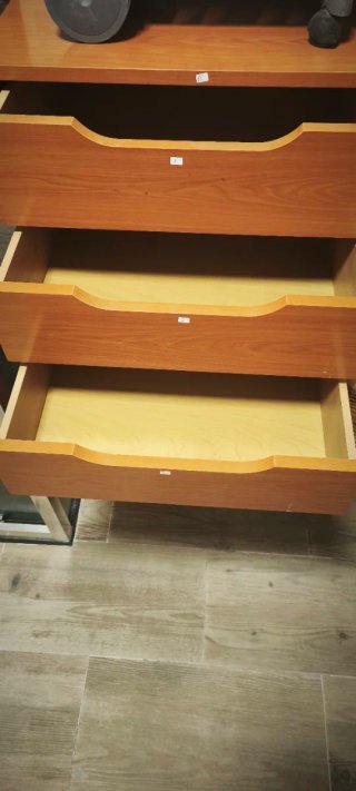 3 Cajoneras de Madera Marrón