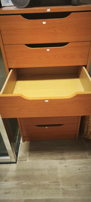 3 Cajoneras de Madera Marrón