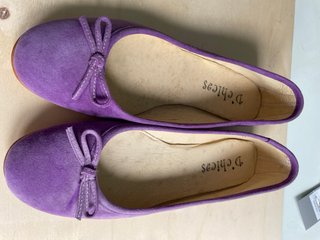 3 Pares Bailarinas )Moradas y marrones.Talla 37