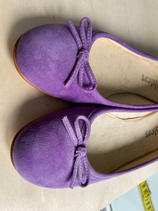 3 Pares Bailarinas )Moradas y marrones.Talla 37