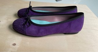 3 Pares Bailarinas )Moradas y marrones.Talla 37